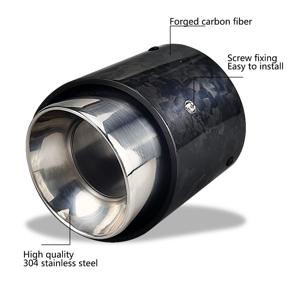 1pc Pipa Knalpot Mini Cooper Bahan Karbon Fiber Untuk F54 / F55 / F56 / F57 / F60 / R55