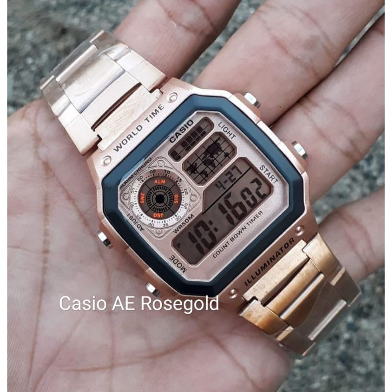 READY FOR SALE!!! CASIO AE LUMMINATOR JAM TANGAN TAHAN AIR JAM PRIA JAM TERLARIS BISA COD