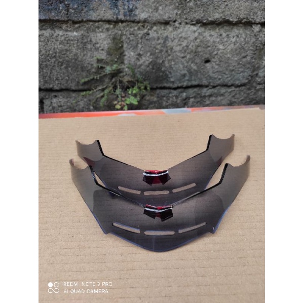 spoiler njs shadow model gpr helm fullface Spoiler Helm Njs Spoiler Njs shandow Hitam Pnp Murah Kualitas Mewah Plus 3M