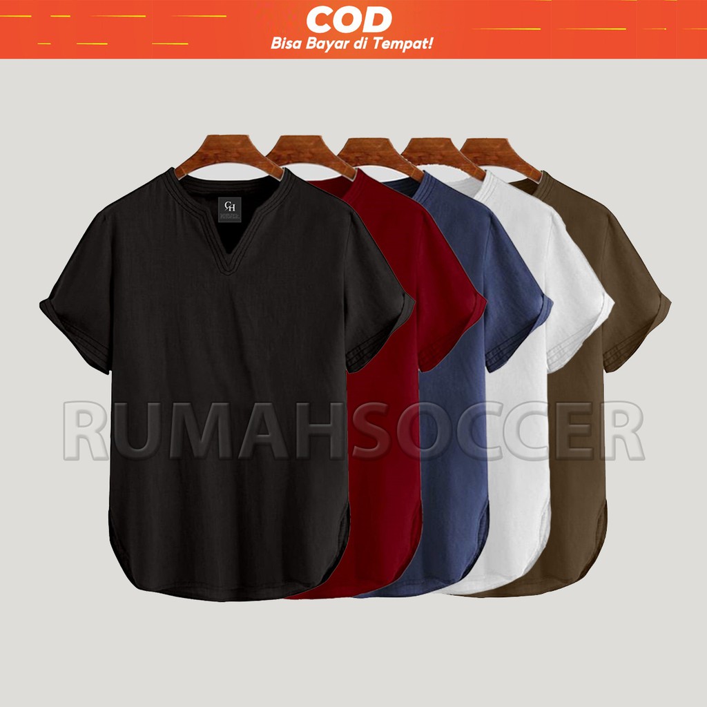 Baju Koko Muslim Pria Lengan Pendek ZHAFAR Casual Polos Tersedia Ukuran S M L XL XXL