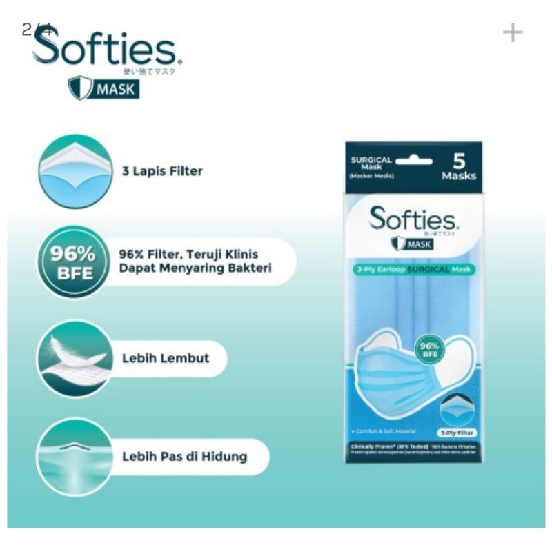 softies surgical mask 5's