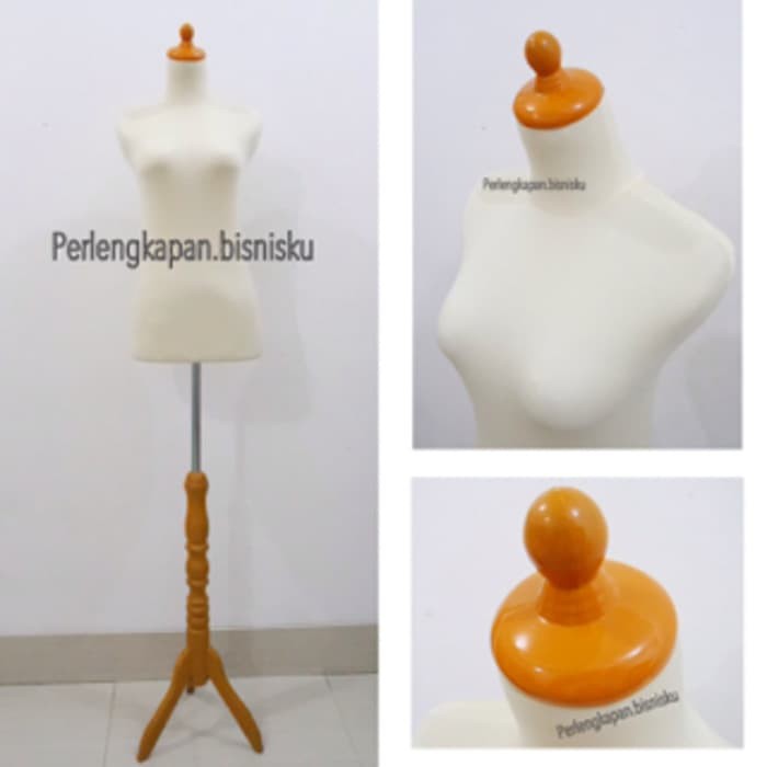 Unik MANEKIN / PATUNG BAJU WANITA (creme kaki kayu) Murah
