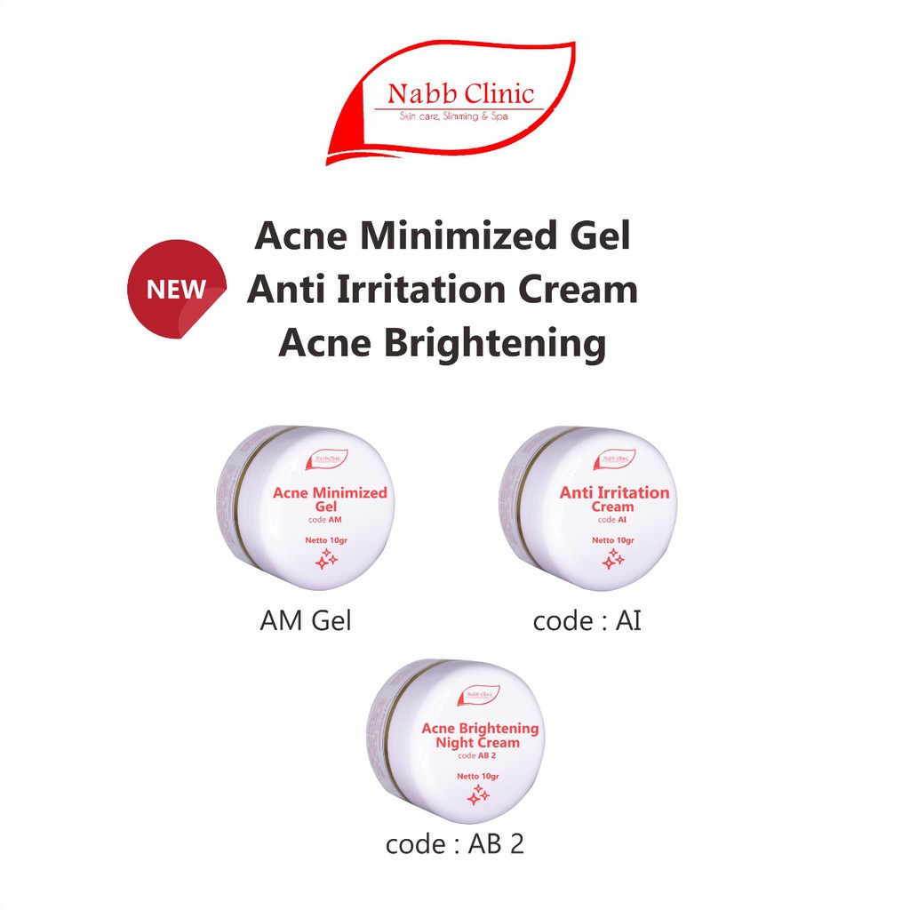 Acne Brightening(AB), Acne Minimized(AM),Anti Iritasi(AI), Acne 3, Acne 2