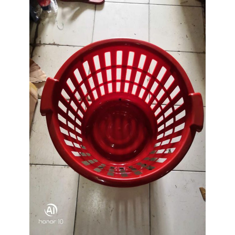 keranjang baju bulat laundry basket plastik