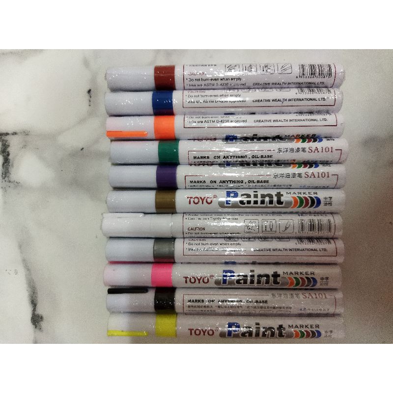 Spidol Ban Karet Kayy Toyo Paint Marker Warna Warni