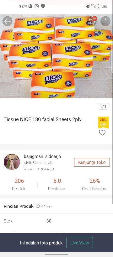 3pcs Tissue Nice 180 Facial Sheets 2ply