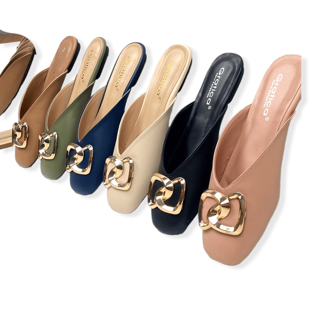Gratica Sendal Mules Vexana Wanita Pita DR 041