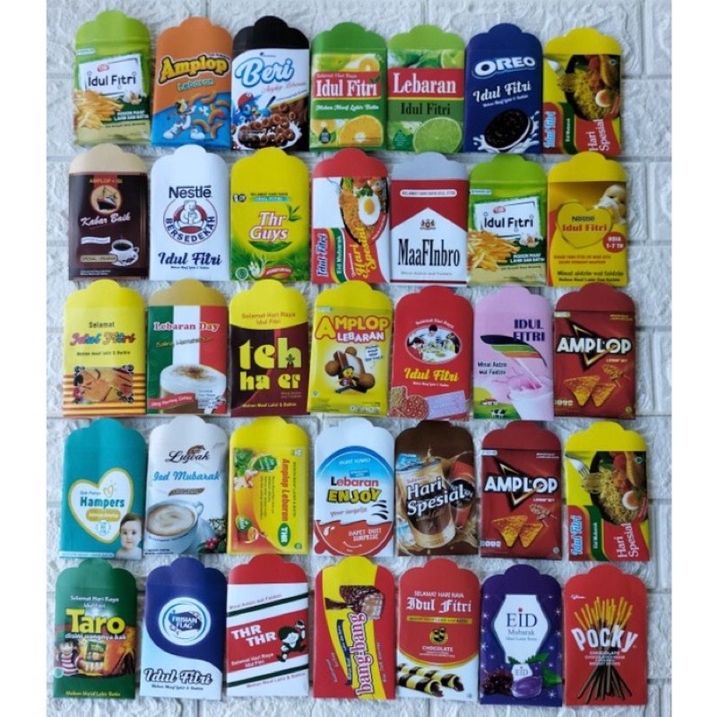 

Amplop lebaran snack kekinian , amplop lebaran lucu, amplop lebaran jajan, angpau gambar jajan, amplop lebaran viral kekinian