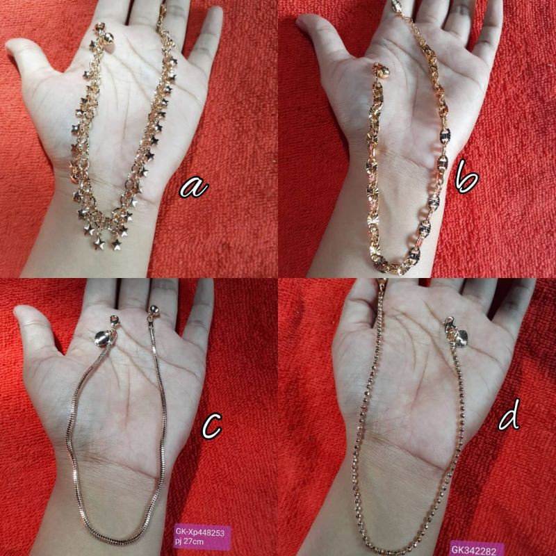 GELANG KAKI WANITA GELANG KAKI WANITA KERINCING CANTIK DAN UNIK FASHION GELANG KAKI LAPIS EMAS