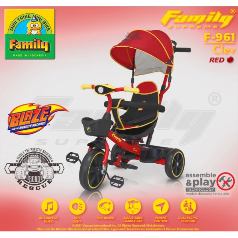 sepeda anak roda3 family Clev