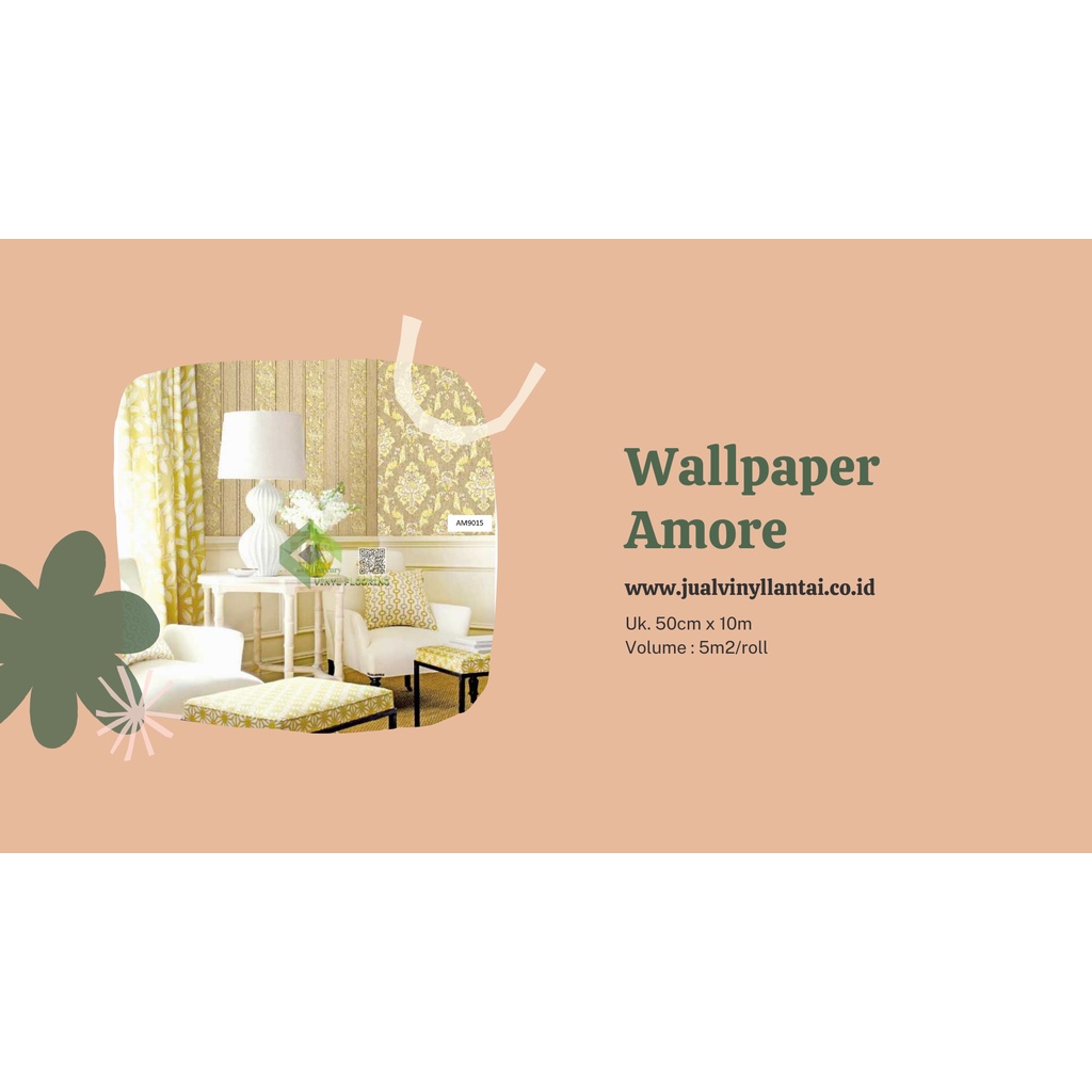 Wallpaper Vinyl Dinding tebal - tekstur Amore