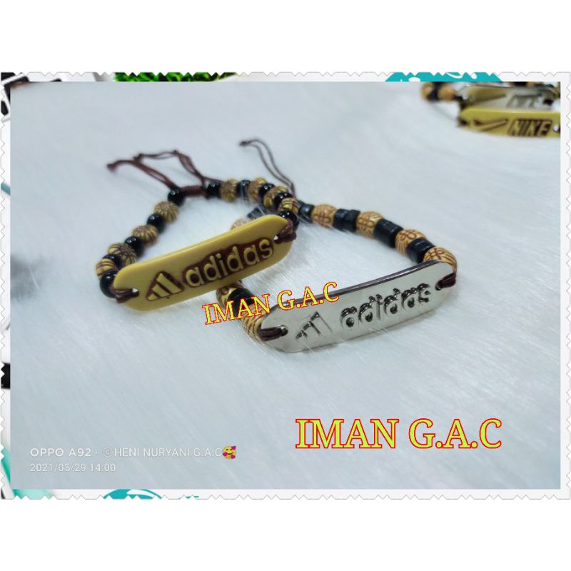 Gelang tangan adiddas dan nike/gelang tangan peria wanita adiddas manik