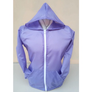 Jaket Wanita Tren Korea/Jaket Transparan anti UV/Jaket Runing/Jaket Transparan Ungu