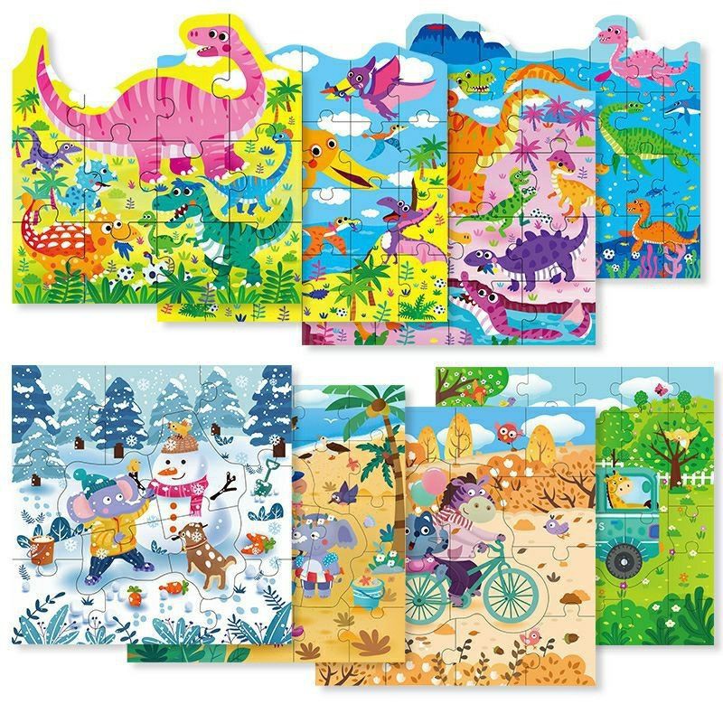 Mainan edukasi Jigsaw puzzle anak usia 3+ 4in1