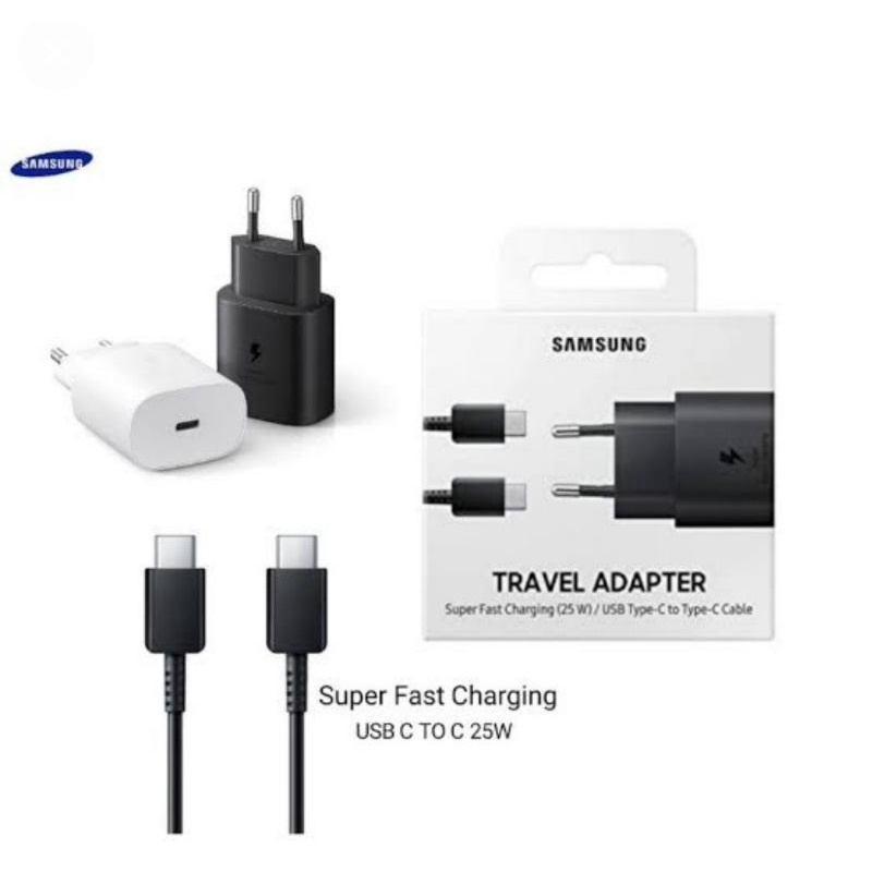 Charger Samsung 25W Original 100% Fast Charging USB C to USB C