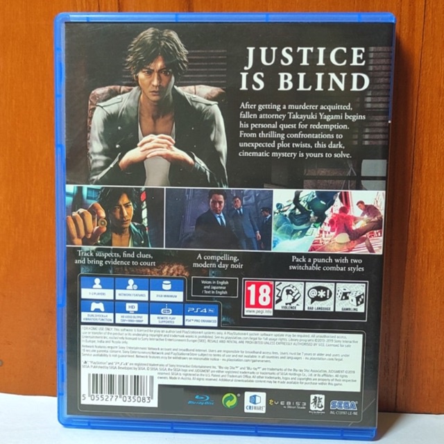 Judgment PS4 Kaset Judgement Playstation PS 4 5 Judgemen Judgmen CD BD Game Games Judge Ment Original Asli PS4 PS5 Yakuza Gangster Gang kiwami 1 2 3 4 fighter agent detective detektif reg 3 region asia judge eyes judgeeyes eye 0 6