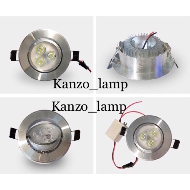 Kanzo / big sale ramadhan / Downlight led 3mata dl led 3mata 3w 3watt lampu downlight led