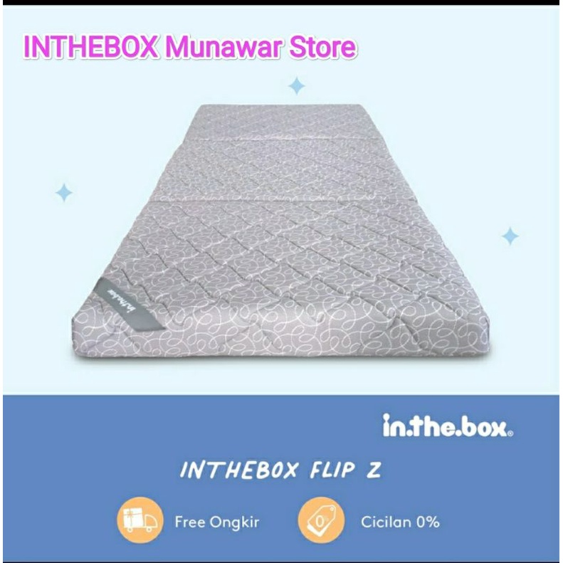 Kasur Lipat Lantai INTHEBOX Flip Z-Gratis Bantal & Tas kasur Lipat
