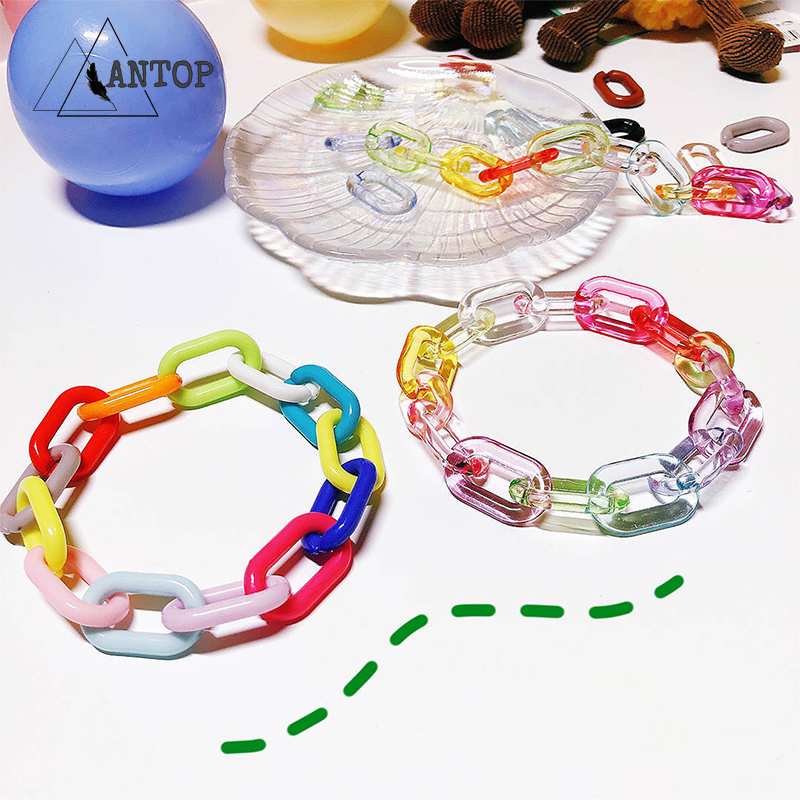 Gelang Akrilik Rantai Warna / Transparan / Bracelet B1 Antop