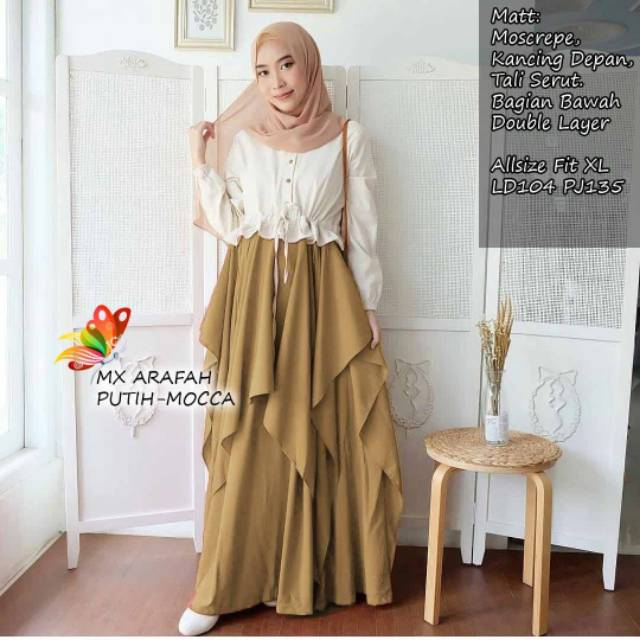 MAXI ARAFAH CREAM 4 warna