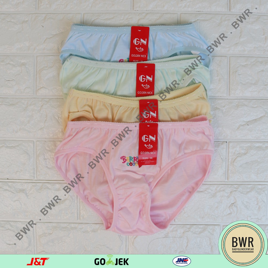 [ 6pc ] CD Golden Nick Anak MUDA 1189 [ V UA2 - WA2 ] Celana Dalam Anak Perempuan - Bwr