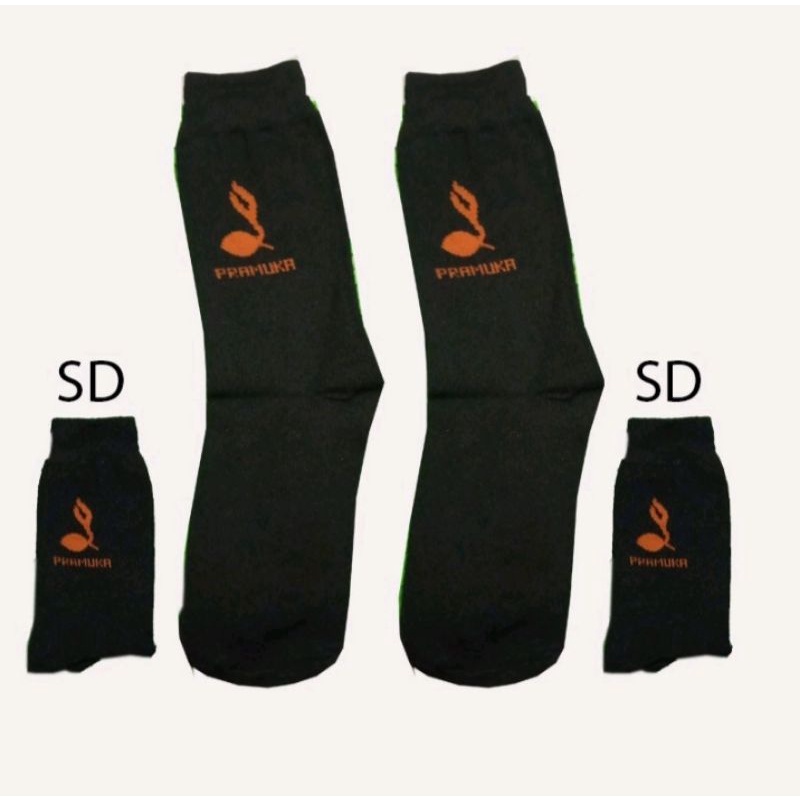 kaos kaki sekolah SD ( Pramuka ) ( putih polos ) ( hitam polos ) ( putih telapak hitam )