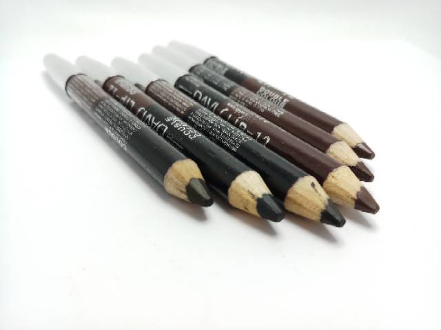 EYELINER PENCIL DAVIS WARNA 2in1 HITAM COKLAT (6 pcs)