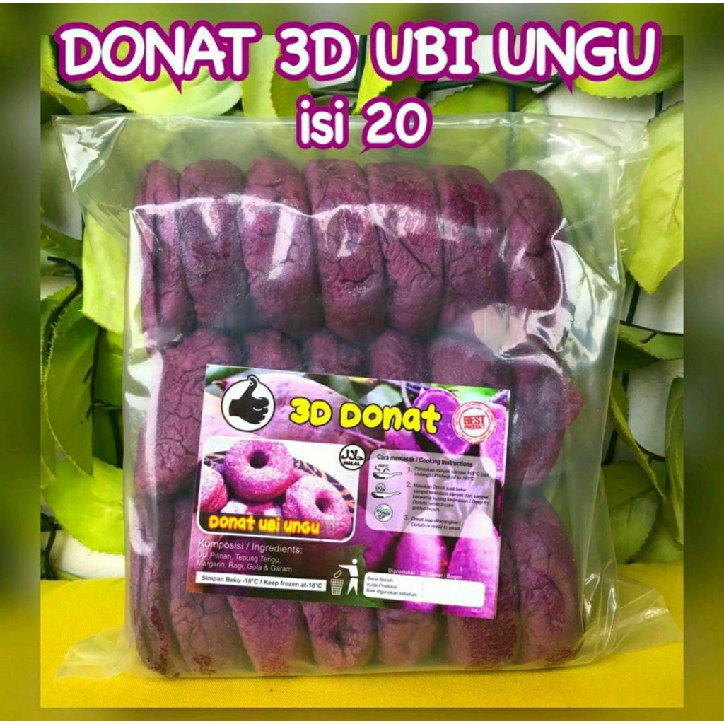 

Donut 3D Ubi Ungu Plus Gula Halus 20s *