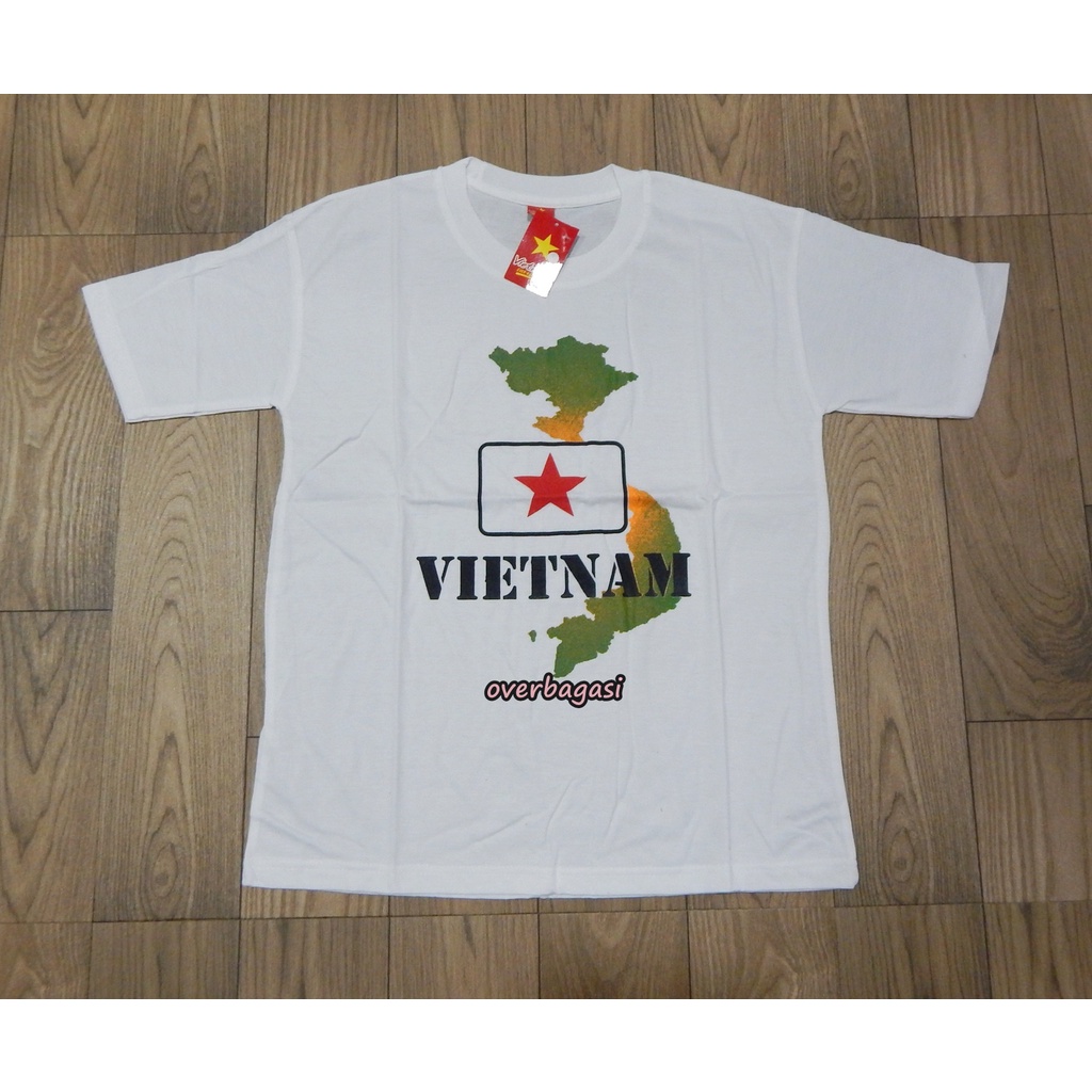 KAOS MURAH / TSHIRT MURAH / KAOS TSHIRT MOTIF PETA VIETNAM SOUVENIR
