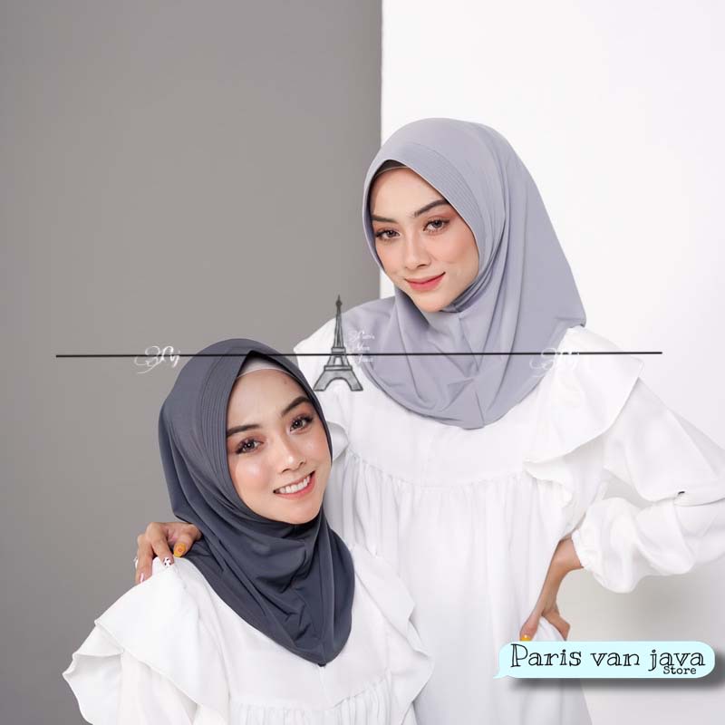 Jilbab Bergo Sport Hamidah Spandek Jersey (S) | Hijab Sport 0lahraga | Bergo Jersey