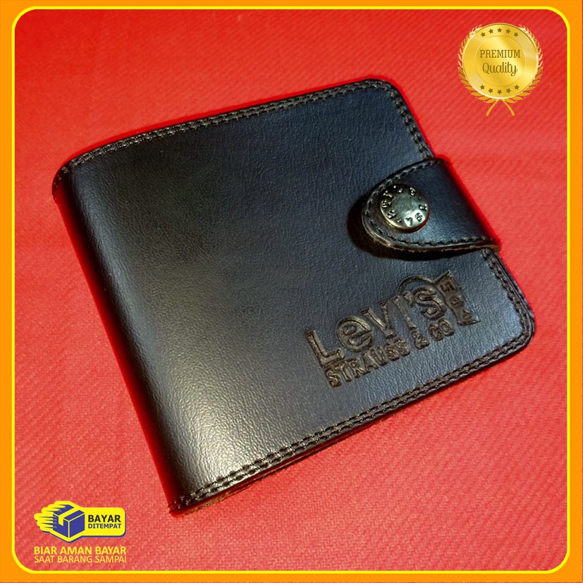 Dompet groisr Pria levis Model kancing pendek Cod