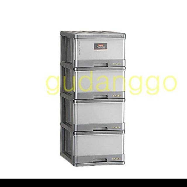 LEMARI LACI CONTAINER EXCEL 4 SUSUN MEDIUM LION STAR