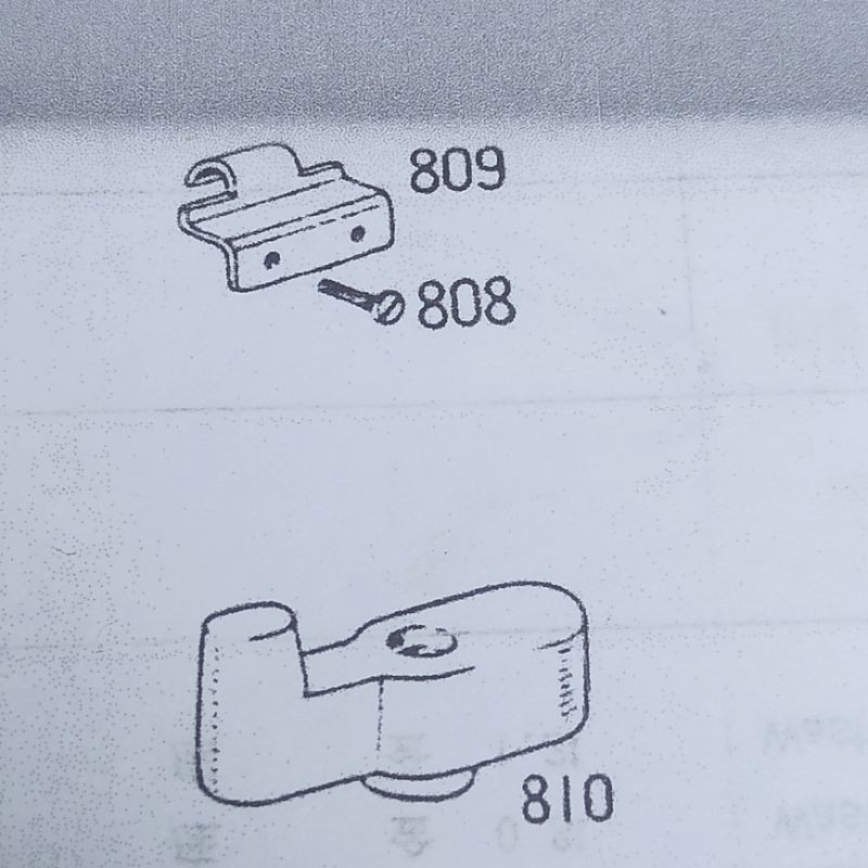 W-445507 Hinge / Dudukan Engsel Mesin Jahit Post Bed P/N 809