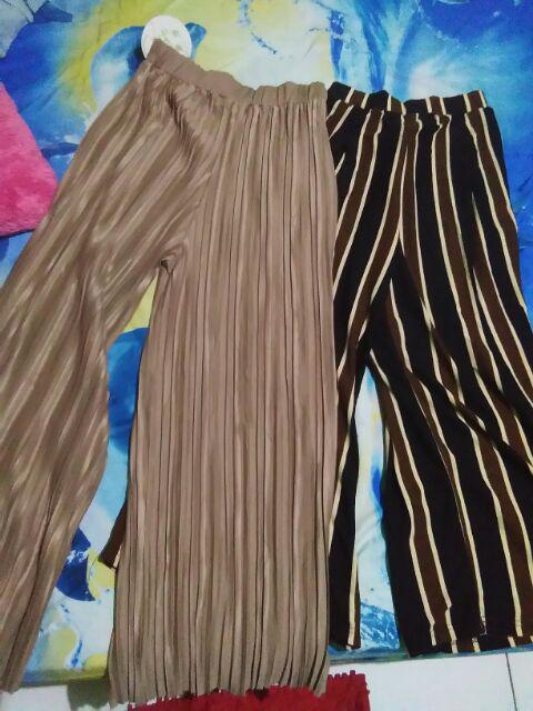 Celana Kulot Salur Stripe Cullote Premium Import Kulot 