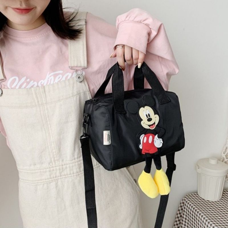 NAOMI - Mickey Esthella Sling Bag- Tas Import Boneka Lucu Wanita / Anak 4 Color Cantik Tas Slempang Mickey Mouse Cute Tas Traveling - tas anak kartun