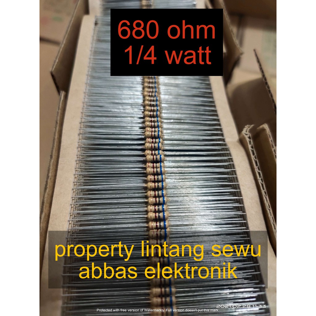 10PCS resistor 680 ohm 0.25 watt