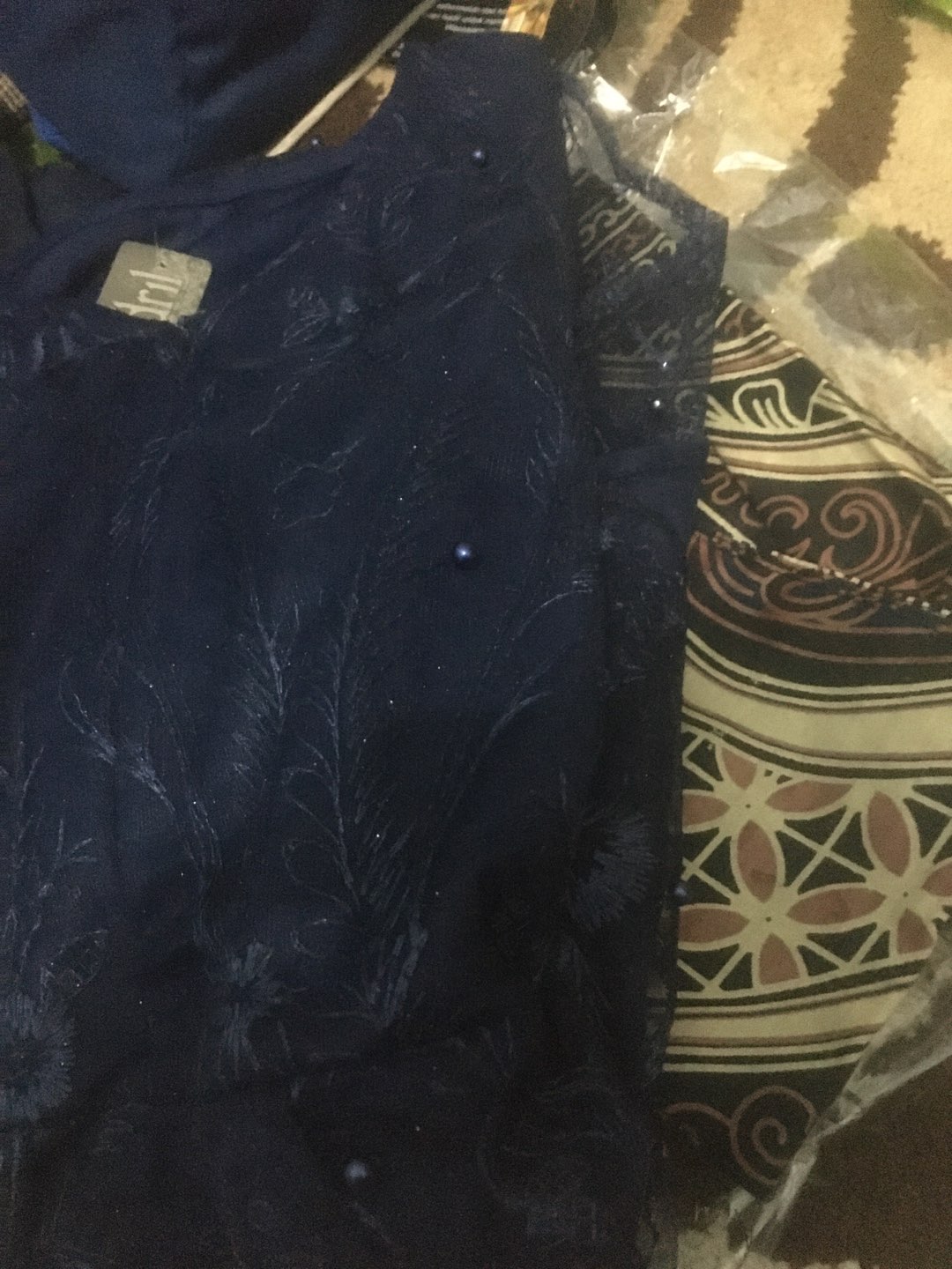 Couple Batik Pinguin Series Alena Brokat Tile Lengan Panjang Free Slendang