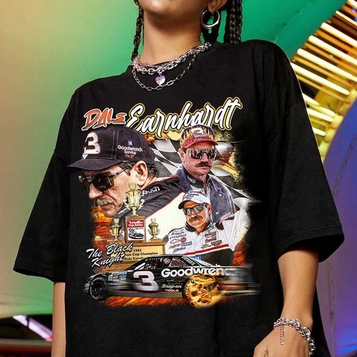 Kaos nascar Dale Earnhardt, vintage tees Nascar, Vintage 90S Dale Earnhardt Nascar Racing T Shirt