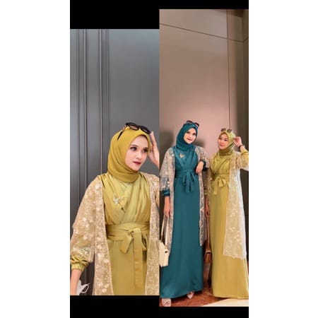 NEW - Putri Dress ARMANI SILK PREMIUM M-XXL / BAJU DEWASA MURAH TERBARU 2022 / Gamis Kondangan / DRESS KONDANGAN / DRESS PESTA / DRESS TERBARU 2022 / DRESS BROKAT