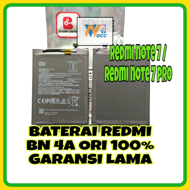 BATERAI REDMI NOTE 7 / BATRE REDMI NOTE 7 PRO/ BATERAI REDMI BN4A ORI / BATERAI REDMI NOTE 7 PRO / B