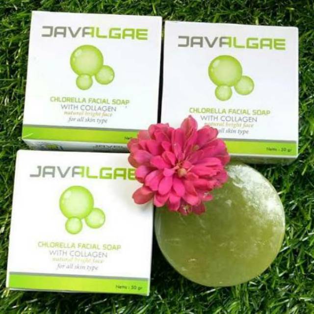 Javalgae Chlorella Facial Soap Penghalus Kulit Penghilang Bekas Jerawat Flek dan Kusam &amp; Pengencang