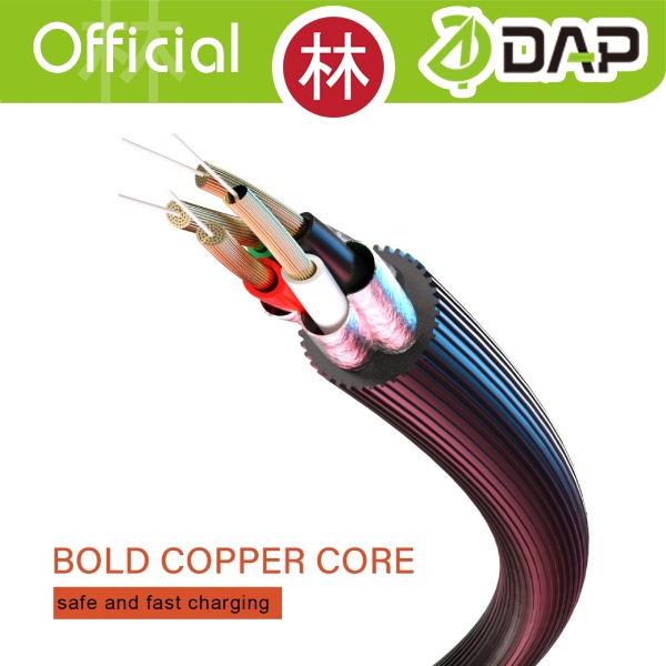 DAP D-B01T Kabel Data Cable Type-C 2.4A Fast Charging 100cm 1M