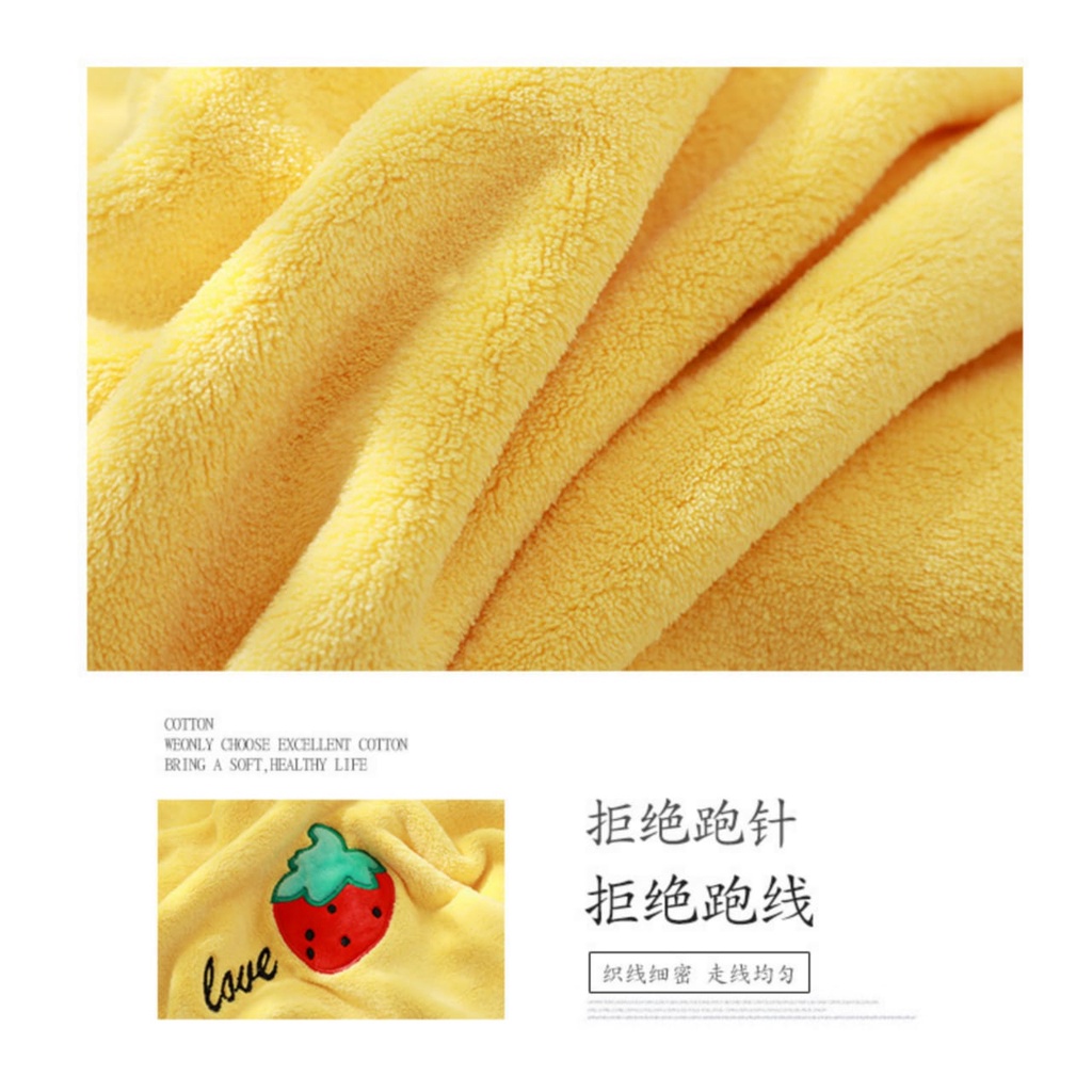 Handuk Mandi Dewasa 70x140cm Microfiber Motif Buah Handuk Anak Bayi Import