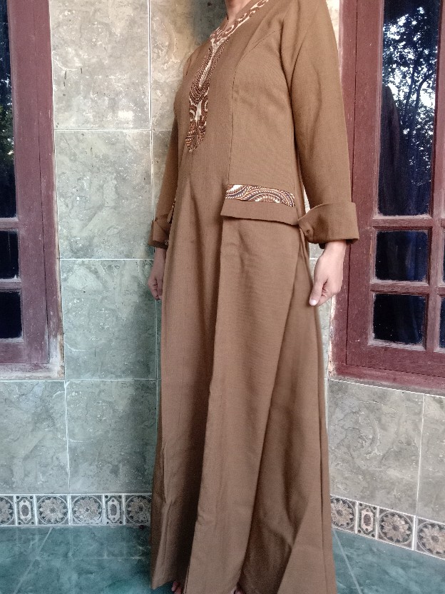 Diskon Murah! Gamis Pemda Pdh Wanita Variasi Batik Dan Free Masker - 8003