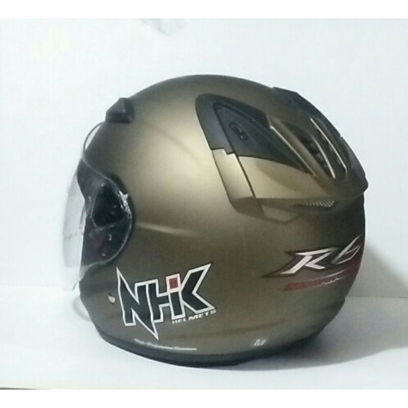 HELM HALF FACE HELM NHK HALF FACE NHK R6 GREY DOFF HELM PRIA WANITA KUALITAS PREMIUM ORIGINAL