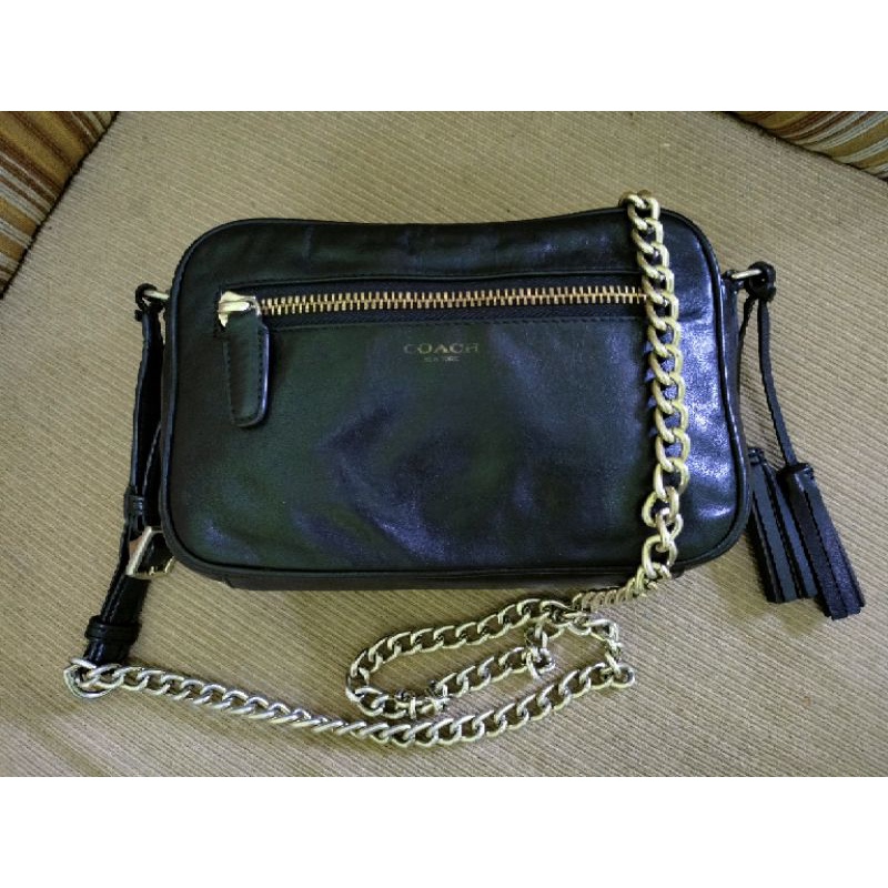 tas preloved coach sling rantai kulit mantul talpan bs diadjust