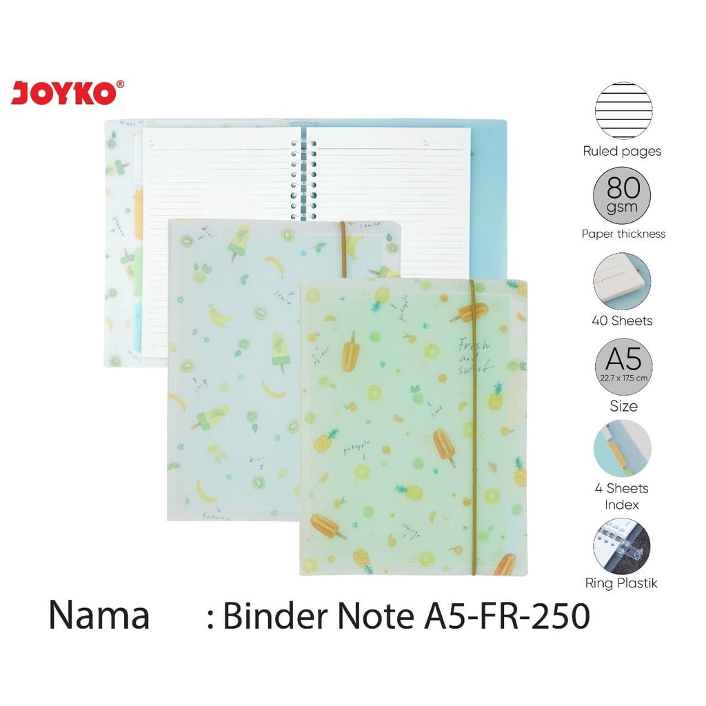 

Binder Note Buku Tulis Joyko A5-FR-PF520