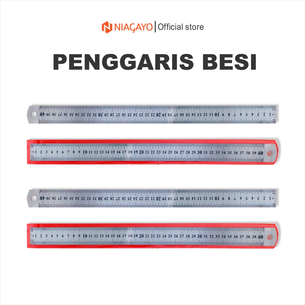 

Penggaris Besi Ukuran 40 Cm 16 Inch Bahan Stainless Steel