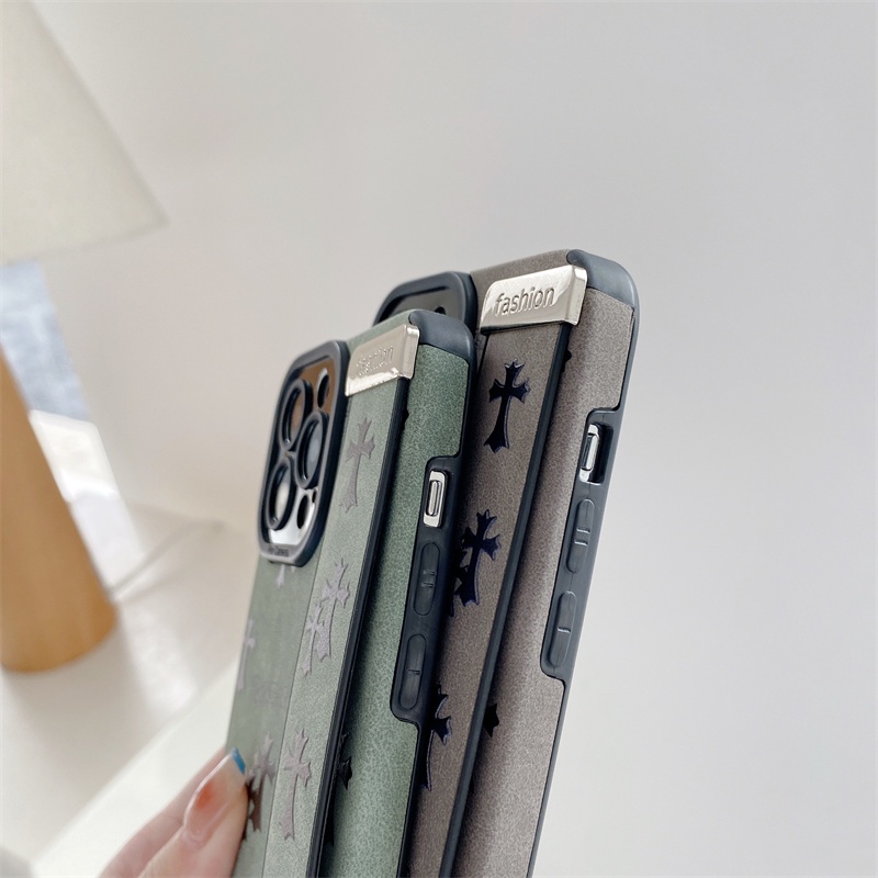 Soft case Pelindung Bahan Kulit Tahan Banting Untuk iphone 11 pro max 14 12 13 pro max X Xs max XR 78 plus