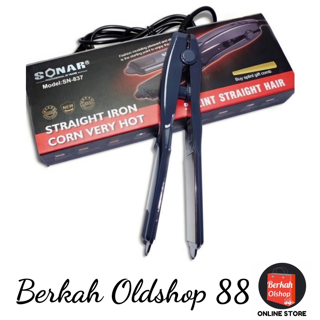 BERKAH OLDSHOP 88 - CATOK RAMBUT SONAR SN-837 / CATOK 2IN1 PELURUS RAMBUT